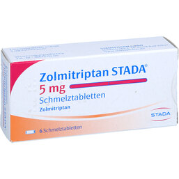 Abbildung: Zolmitriptan STADA 5 mg Schmelztabletten 6 St, Schmelztabletten PZN 09389637