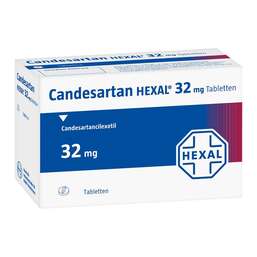 Abbildung: Candesartan Hexal 32 mg Tabletten 28 St, Tabletten PZN 09390652