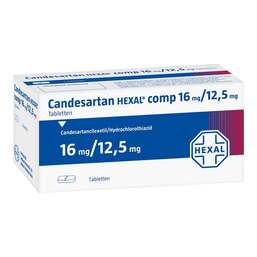 Abbildung: Candesartan Hexal comp 16 mg / 12,5 mg Tabletten 28 St, Tabletten PZN 09390712