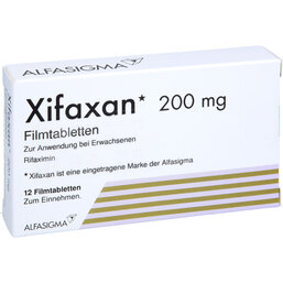 Abbildung: Xifaxan 200 mg Filmtabletten 12 St, Filmtabletten PZN 09391338