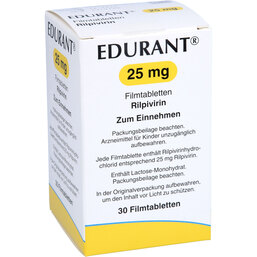 Abbildung: Edurant 25 mg Filmtabletten 30 St, Filmtabletten PZN 09391841