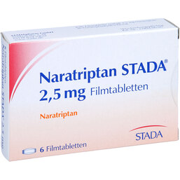 Abbildung: Naratriptan STADA 2,5 mg Filmtabletten 6 St, Filmtabletten PZN 09391918