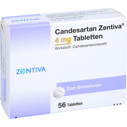 Abbildung: Candesartan Zentiva 4 mg Tabletten 56 St, Tabletten PZN 09392183