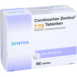 Abbildung: Candesartan Zentiva 4 mg Tabletten 98 St, Tabletten PZN 09392208