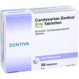 Abbildung: Candesartan Zentiva 8 mg Tabletten 56 St, Tabletten PZN 09392220