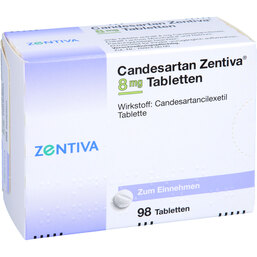 Abbildung: Candesartan Zentiva 8 mg Tabletten 98 St, Tabletten PZN 09392237