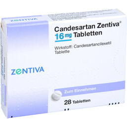 Abbildung: Candesartan Zentiva 16 mg Tabletten 28 St, Tabletten PZN 09392243