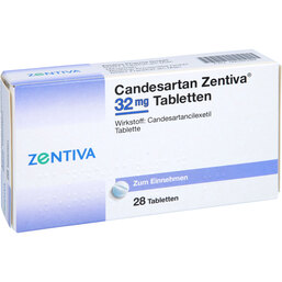 Abbildung: Candesartan Zentiva 32 mg Tabletten 28 St, Tabletten PZN 09392289
