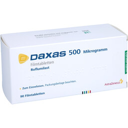 Abbildung: Daxas 500 µg Filmtabletten 90 St, Filmtabletten PZN 09393219