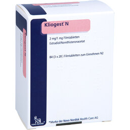Abbildung: Kliogest N Filmtabletten 3X28 St, Filmtabletten PZN 09423392