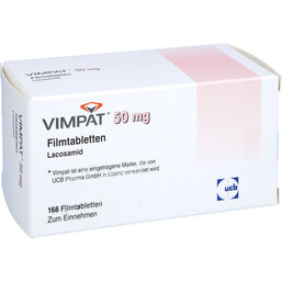 Abbildung: Vimpat 50 mg Filmtabletten 168 St, Filmtabletten PZN 09423647