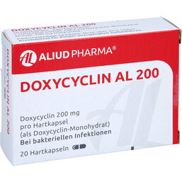 Abbildung: Doxycyclin AL 200 Hartkapseln 20 St, Hartkapseln PZN 09424339