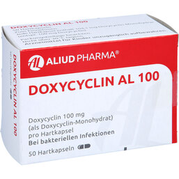 Abbildung: Doxycyclin AL 100 Hartkapseln 50 St, Hartkapseln PZN 09424345