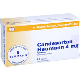 Abbildung: Candesartan Heumann 4 mg Tabletten 98 St, Tabletten PZN 09424457