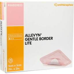 Abbildung: Allevyn Gentle Border Lite 5x5 cm Schaumverband 10 St, Verband PZN 09431196