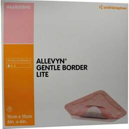 Abbildung: Allevyn Gentle Border Lite 15x15 cm Schaumverband 10 St, Verband PZN 09431204