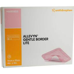 Abbildung: Allevyn Gentle Border Lite 10x10 cm Schaumverband 10 St, Verband PZN 09431227