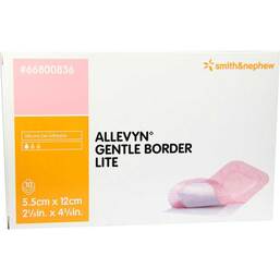 Abbildung: Allevyn Gentle Border Lite 5,5x12 cm Schaumverband 10 St, Verband PZN 09431233
