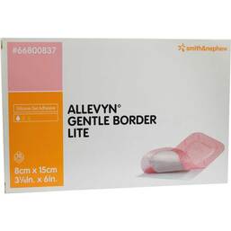 Abbildung: Allevyn Gentle Border Lite 8x15 cm Schaumverband 10 St, Verband PZN 09431256