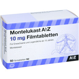 Abbildung: Montelukast AbZ 10 mg Filmtabletten 50 St, Filmtabletten PZN 09434622