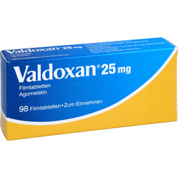 Abbildung: Valdoxan 25 mg Filmtabletten 98 St, Filmtabletten PZN 09435159