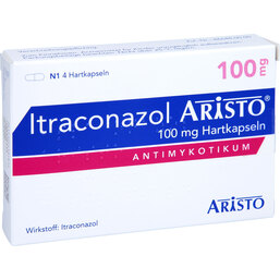 Abbildung: Itraconazol Aristo 100 mg Hartkapseln 4 St, Hartkapseln PZN 09438181