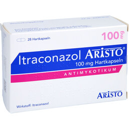 Abbildung: Itraconazol Aristo 100 mg Hartkapseln 28 St, Hartkapseln PZN 09438206