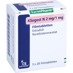 Abbildung: Kliogest N Filmtabletten 3X28 St, Filmtabletten PZN 09442490