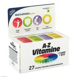 Abbildung: Pharmavital A-Z Vitamine + Lutein + Q10 Tabletten Tabletten, 60 St PZN 09444371