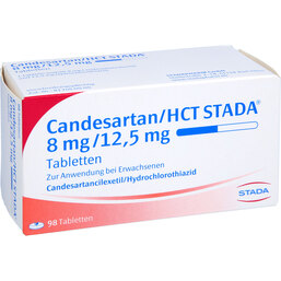 Abbildung: Candesartan / HCT STADA 8 mg / 12,5 mg Tabletten 98 St, Tabletten PZN 09444419