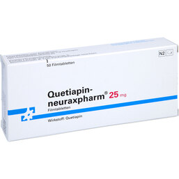 Abbildung: Quetiapin neuraxpharm 25 mg Filmtabletten 50 St, Filmtabletten PZN 09445502