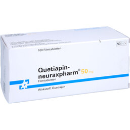 Abbildung: Quetiapin neuraxpharm 50 mg Filmtabletten 100 St, Filmtabletten PZN 09445554