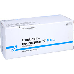 Abbildung: Quetiapin neuraxpharm 100 mg Filmtabletten 100 St, Filmtabletten PZN 09445608