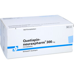 Abbildung: Quetiapin neuraxpharm 300 mg Filmtabletten 100 St, Filmtabletten PZN 09445761
