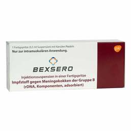 Abbildung: Bexsero Injektionssuspension in Fertigspritzen 1X0.5 ml, Fertigspritzen PZN 09461122