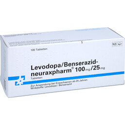 Abbildung: Levodopa Benserazid neuraxpharm 100 mg / 25 mg Tabletten 100 St, Tabletten PZN 09467722