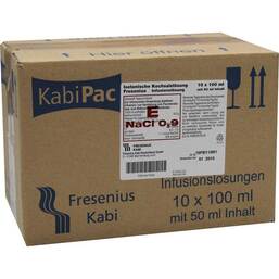 Abbildung: Isotonische Kochsalzlösung 100ml halbgefüllt 10X50 ml, Infusionslösung PZN 09477502