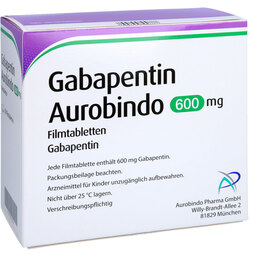 Abbildung: Gabapentin Aurobindo 600 mg Filmtabletten 200 St, Filmtabletten PZN 09478447