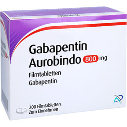 Abbildung: Gabapentin Aurobindo 800 mg Filmtabletten 200 St, Filmtabletten PZN 09478507
