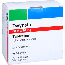 Abbildung: Twynsta 80 mg / 10 mg Tabletten 98 St, Tabletten PZN 09481403