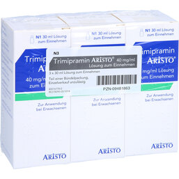 Abbildung: Trimipramin Aristo 40 mg / ml Lösung zum Einnehmen 90 ml, Lösung zum Einnehmen PZN 09481863