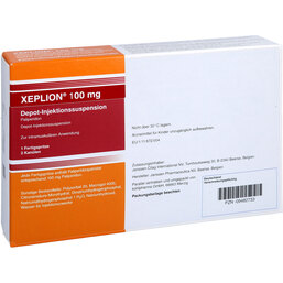 Abbildung: Xeplion 100 mg Depot-Injektionssuspension Fertigspritzen 1 St, Depot-Injektionssuspension PZN 09482733