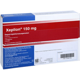 Abbildung: Xeplion 150 mg Depot-Injektionssuspension Fertigspritzen 1 St, Depot-Injektionssuspension PZN 09482756
