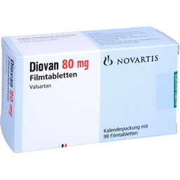 Abbildung: Diovan 80 mg Filmtabletten 98 St, Filmtabletten PZN 09484956