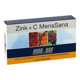 Abbildung: Zink + C Menssana Lutschtabletten Lutschtabletten, 30 St PZN 09486300