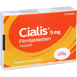 Abbildung: Cialis 5 mg Filmtabletten 14 St, Filmtabletten PZN 09488500