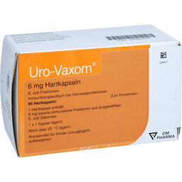 Abbildung: Uro Vaxom 6 mg Kapseln 90 St, Hartkapseln PZN 09490253