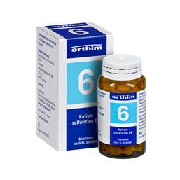 Abbildung: Biochemie Orthim 6 Kalium sulfuricum D 6 Tabletten Tabletten, 100 St PZN 09491229