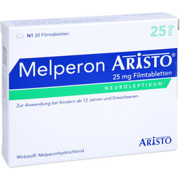 Abbildung: Melperon Aristo 25 mg Filmtabletten 20 St, Filmtabletten PZN 09491330