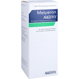 Abbildung: Melperon Aristo 25 mg / 5 ml Lösung zum Einnehmen 300 ml, Lösung zum Einnehmen PZN 09491465